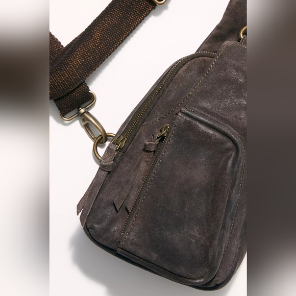 Free People Hudson Brown Sling Bag - Picture 3 of 8
